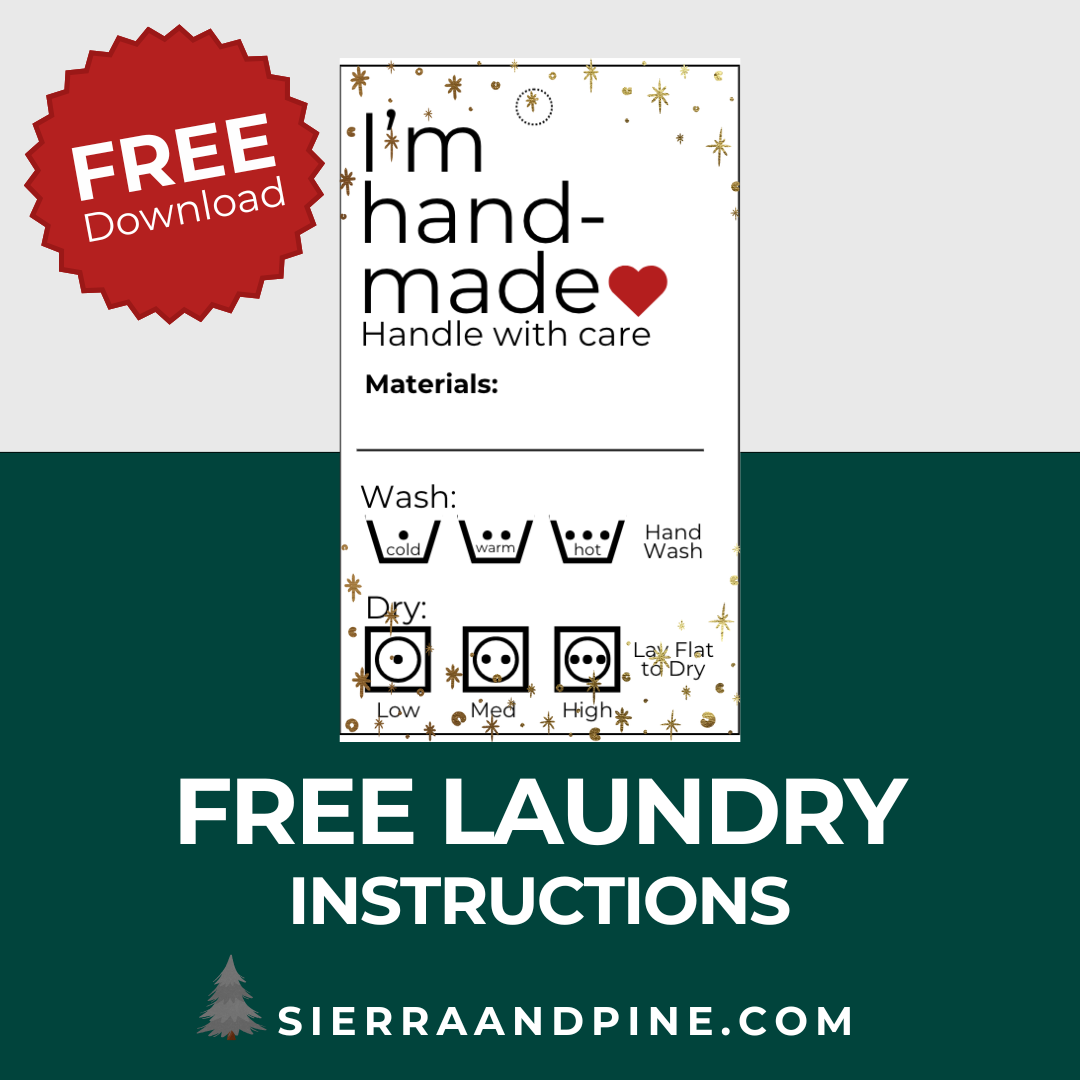 FREE Laundry Instruction Tags - Downloadable & Printable