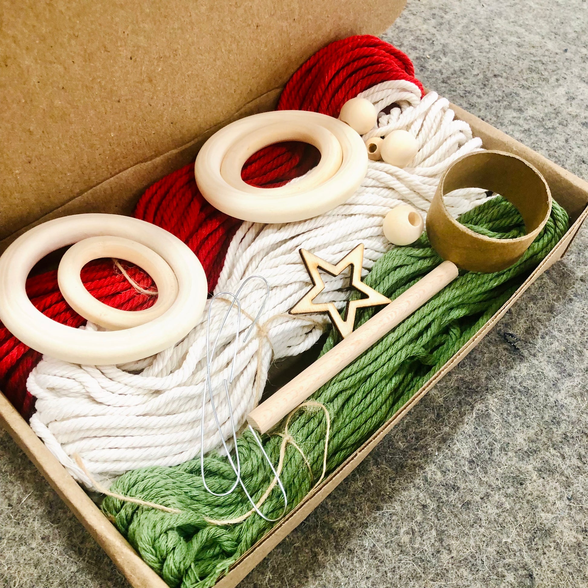 Macrame Ornaments Craft Kit - Everything You Need to Make 8 Ornaments