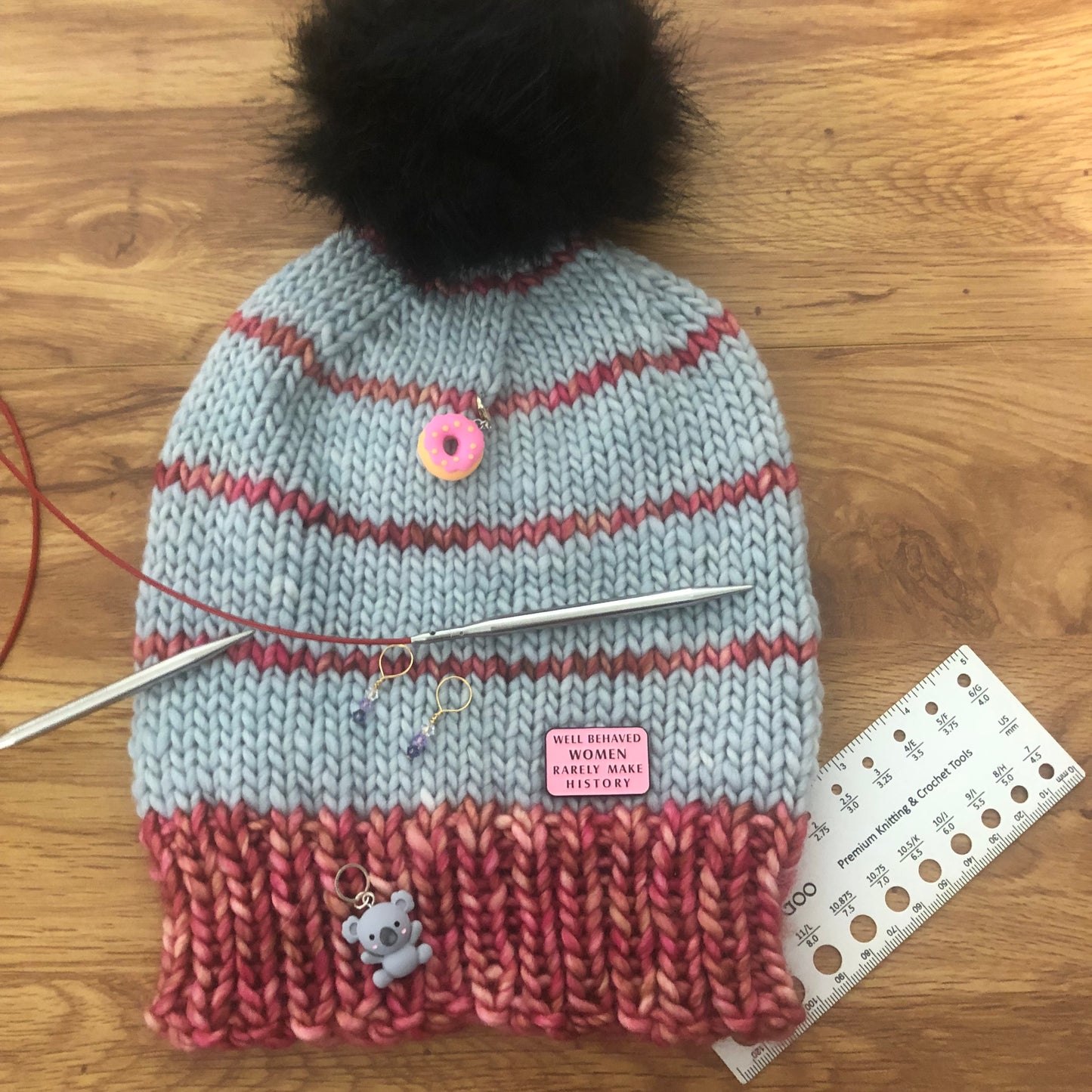 Easy Peasy Bulky Hat Knitting Pattern by Sierra and Pine