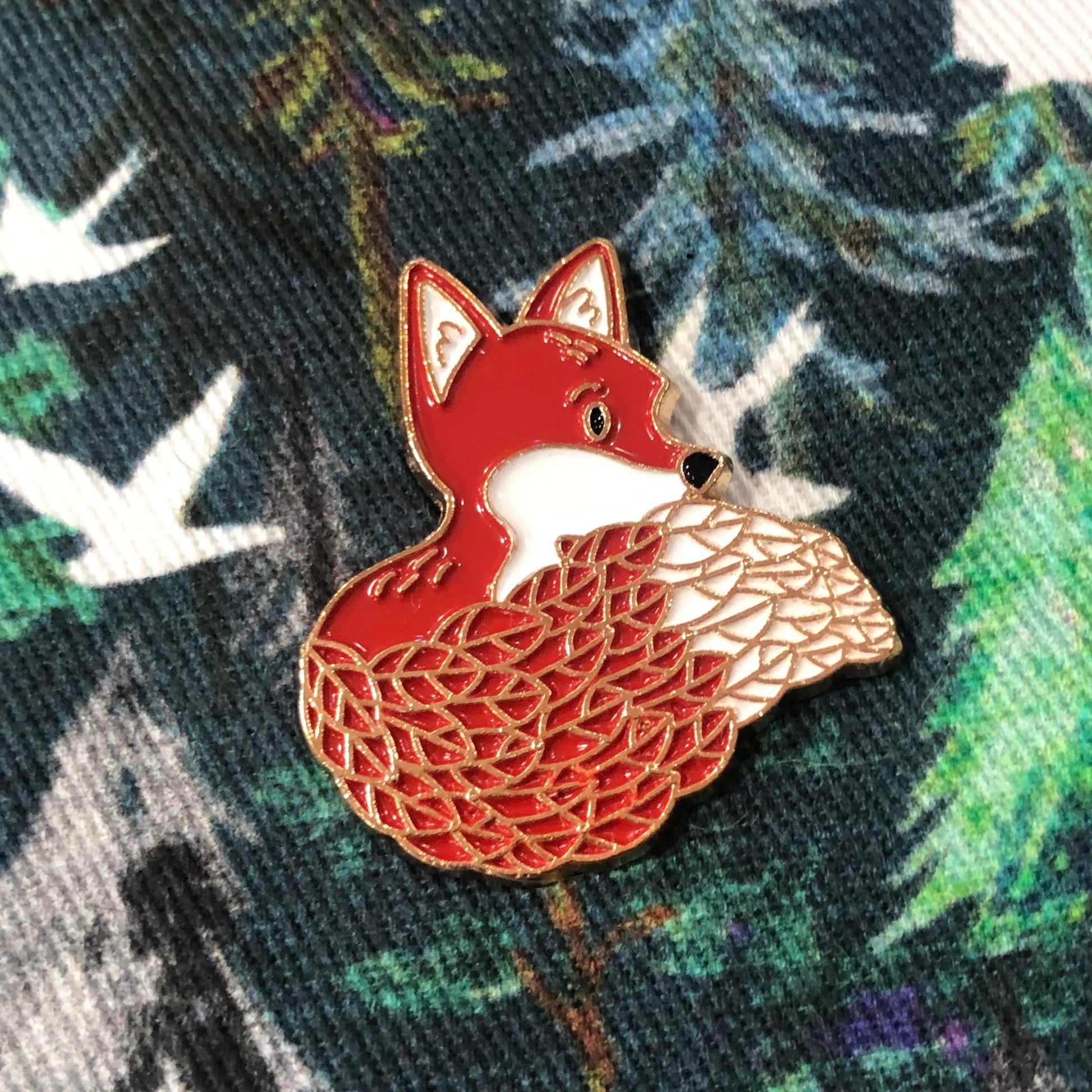 Foxy Enamel Pin by Sierra and Pine