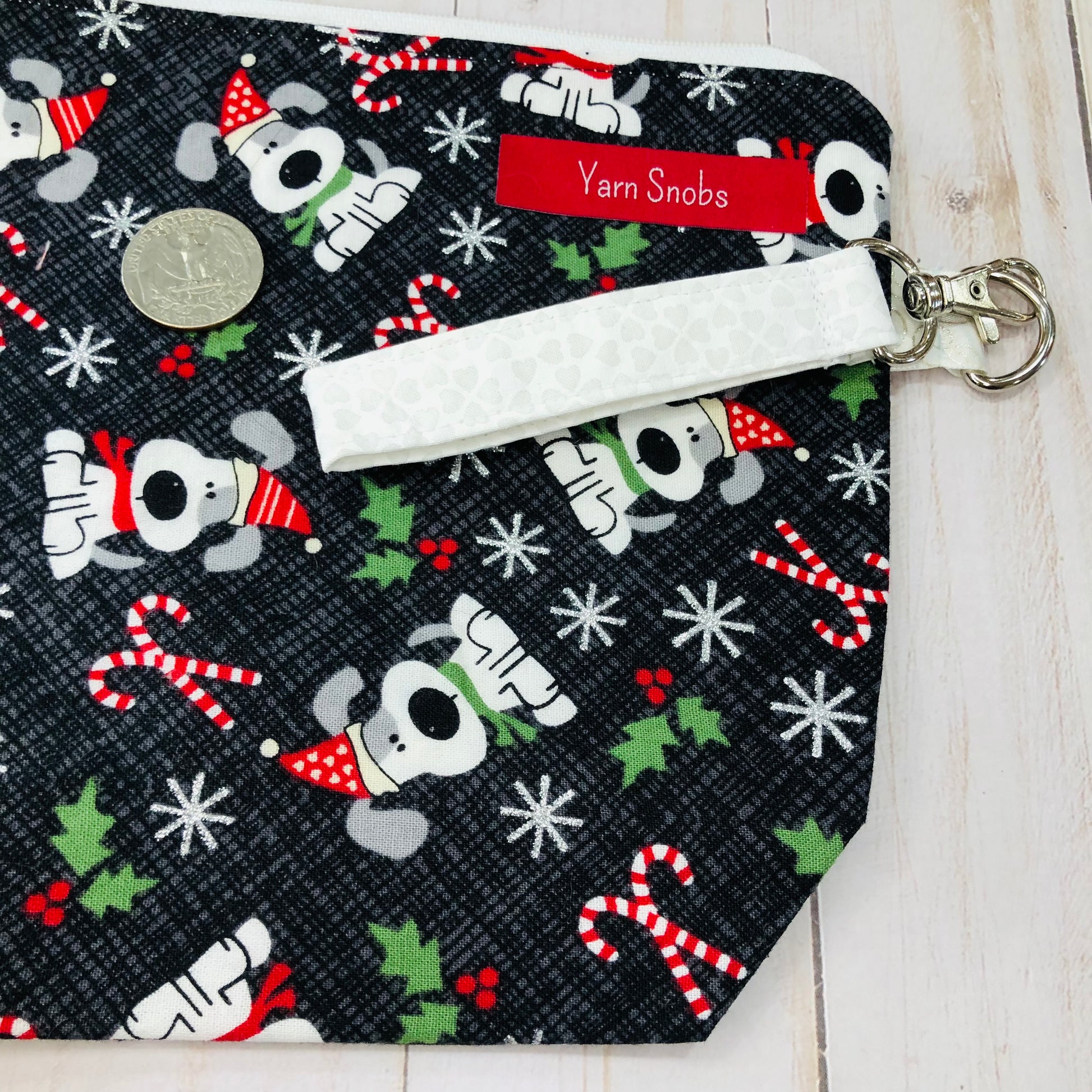 Holiday Dogs Small Project Bag by Sierra and Pine