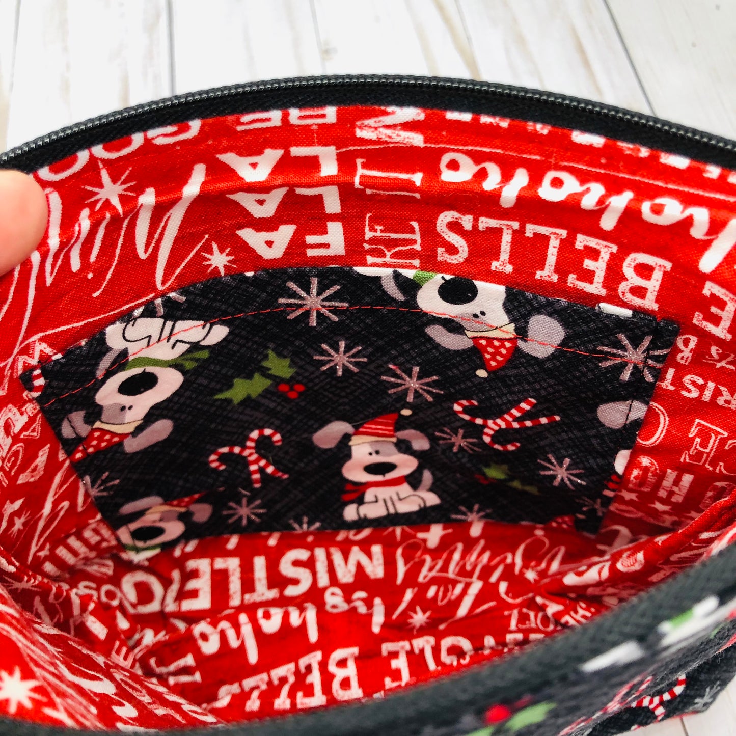 Holiday Dogs Small Project Bag by Sierra and Pine