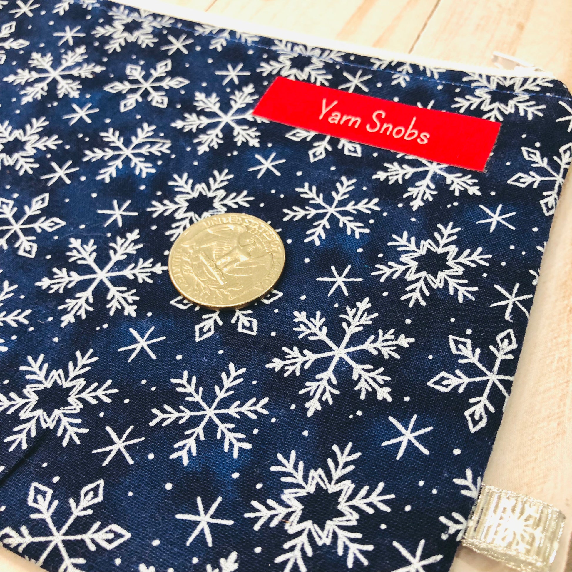 Snowflake Holiday Medium Notions Pouch by Sierra and Pine