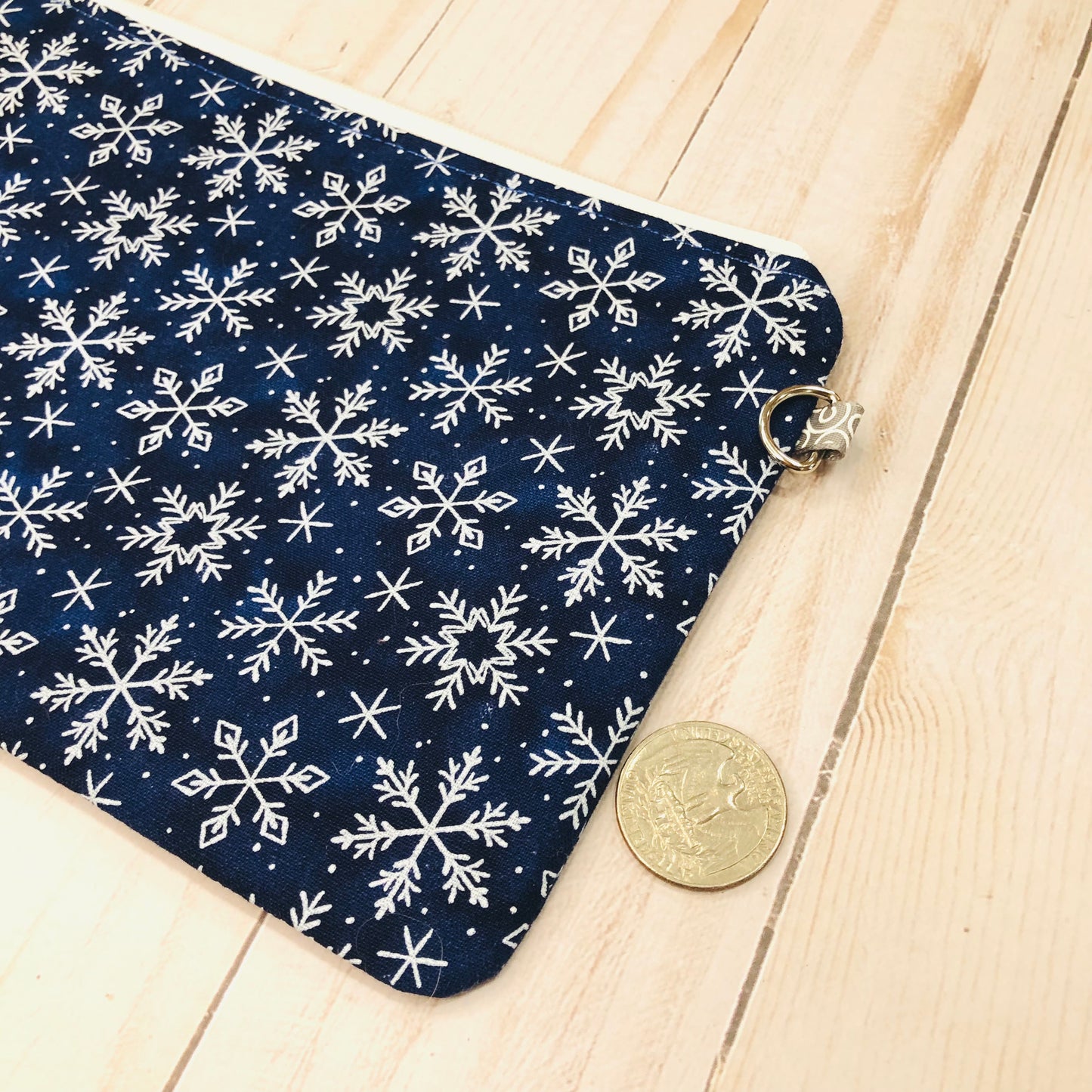 Snowflake Holiday Medium Notions Pouch by Sierra and Pine