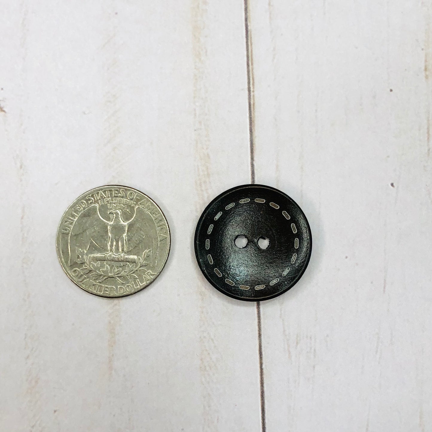 Ebony-colored wood buttons by Sierra and Pine - small