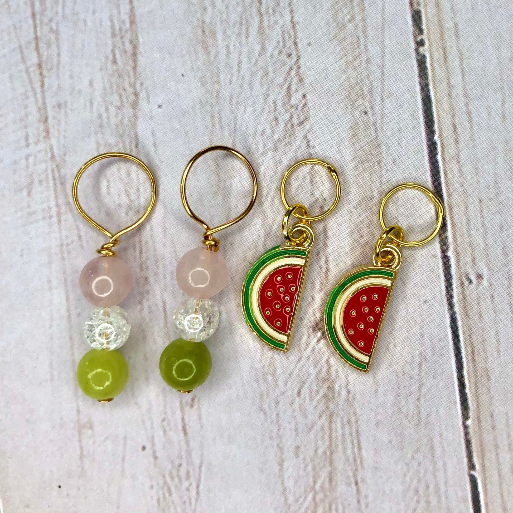 Watermelon 4pcs stitch markers for knitting