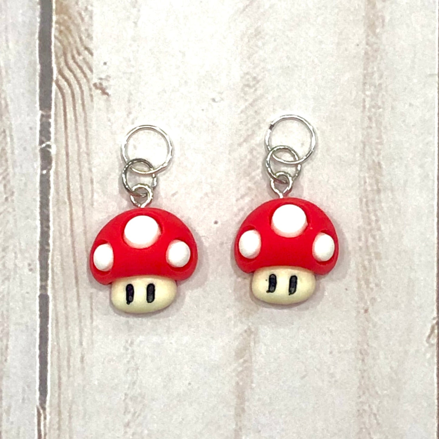 Mario Mushroom Stitch Markers 2 pcs set for Knitting