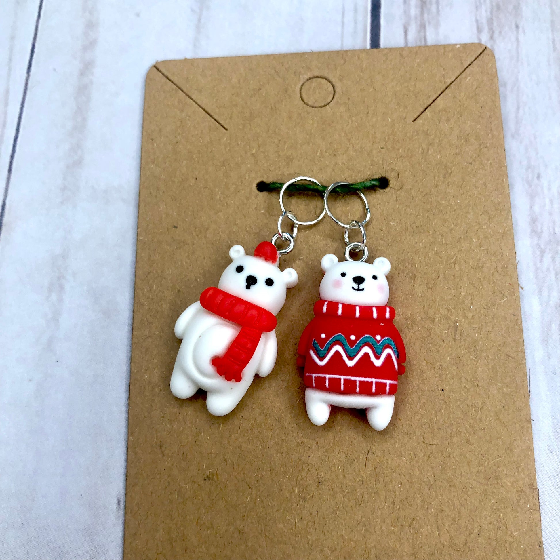 Polar bear 2pcs set Knitting Stitch Markers